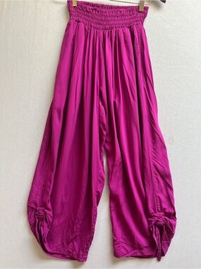 NWT Coco Rose Bali Queen Diva Pant Smocked Waist Harem Trousers Size S/M